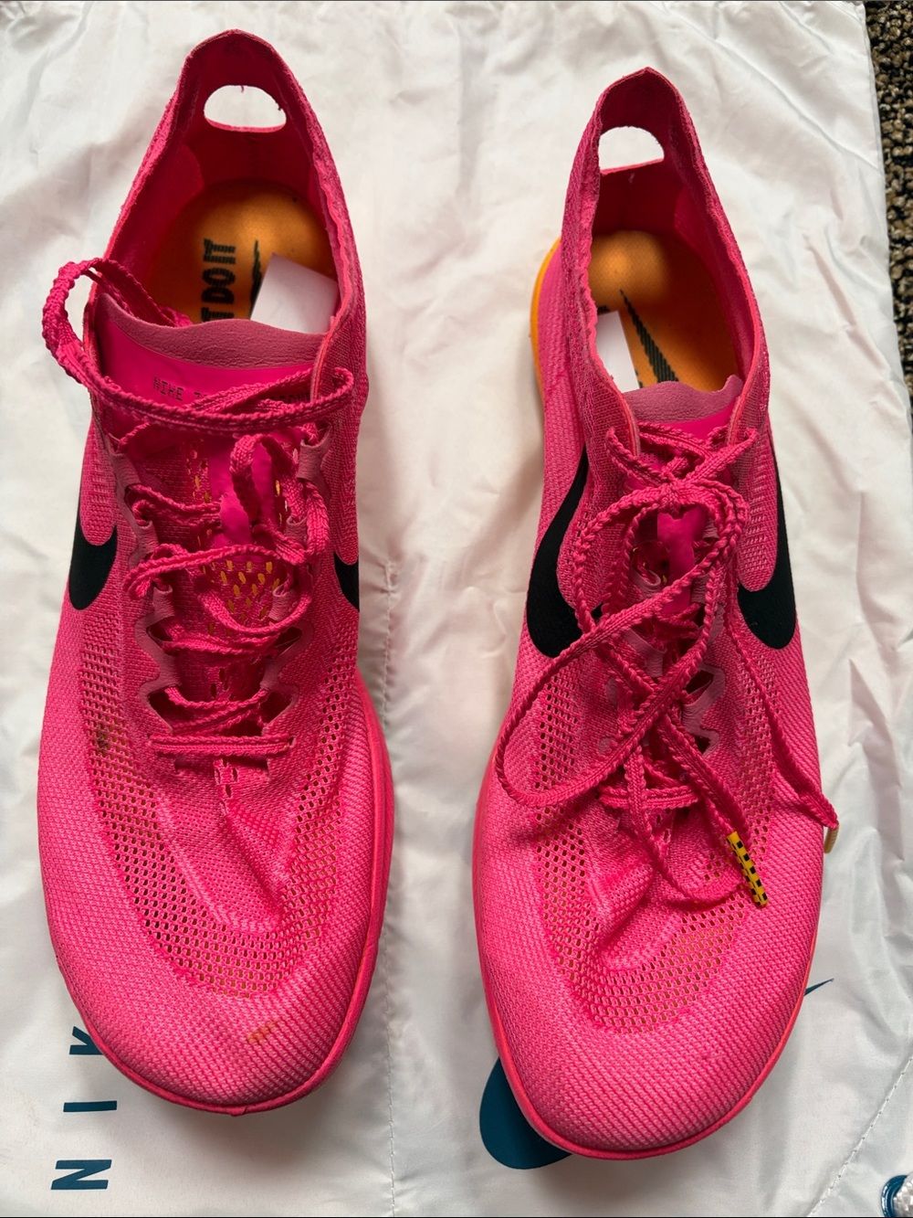 Nike Women's Hot Pink Running Trainers with Black Swoosh